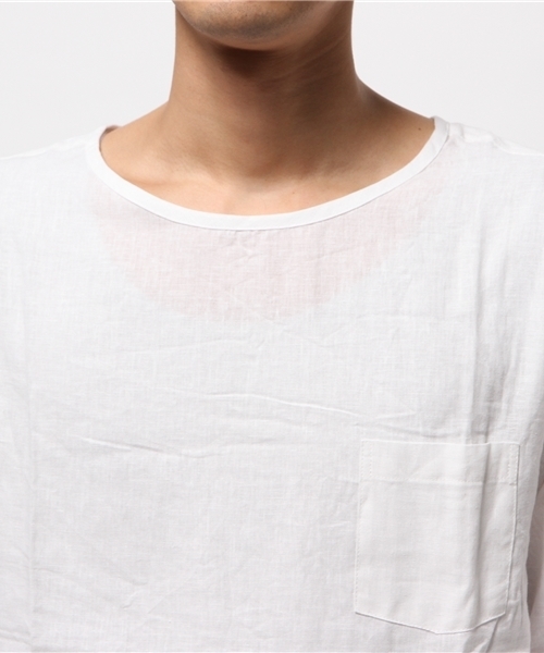 CIAOPANIC（チャオパニック）の「【Ciaopanic】　F.L.Bプルオーバーシャツ（シャツ/ブラウス・メンズ・ホワイト/チャコールグレー/サックスブルー・MEDIUM/LARGE）」の9枚目の写真