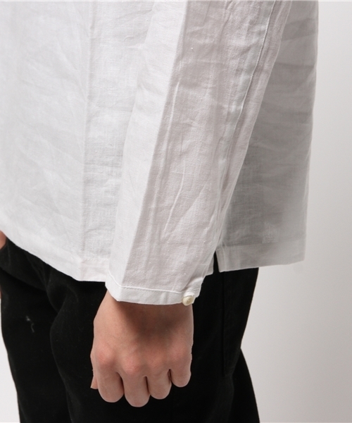 CIAOPANIC（チャオパニック）の「【Ciaopanic】　F.L.Bプルオーバーシャツ（シャツ/ブラウス・メンズ・ホワイト/チャコールグレー/サックスブルー・MEDIUM/LARGE）」の10枚目の写真