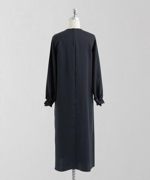 LOEFFロエフ ワッシャー ショートスリーブ ガウンコートロングワンピース LOEFFロエフ ワッシャー ショートスリーブ ガウンコートロング