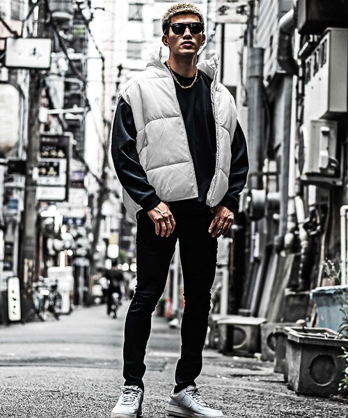JOKER(ジョーカー)の「【JOKER】オーバーサイズ中綿ビッグベスト メンズ ルーズシルエット ジレ 春服(ダウンベスト・メンズ・ホワイト/ブラック・M/L)」の9枚目の写真