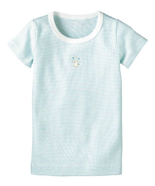 combimini(コンビミニ)の「半袖Tシャツ(ミジンボーダー)(Tシャツ/カットソー・キッズ・ミント/ライトピンク・80/100/130/120/110/90/140)」の6枚目の写真