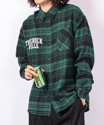 A.T,C in the attic homme（エーティーシーインジアティックオム）の「バックガール イラストチェック ボックス ネルシャツ（シャツ/ブラウス）」