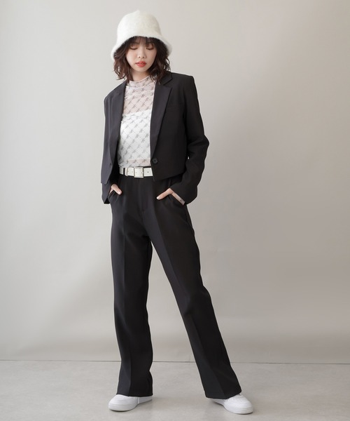 SPINNS（スピンズ）の「アンゴラバケットハット（ハット・レディース・ホワイト/ブラック/ブルー/ピンク・ONESIZE）」の8枚目の写真