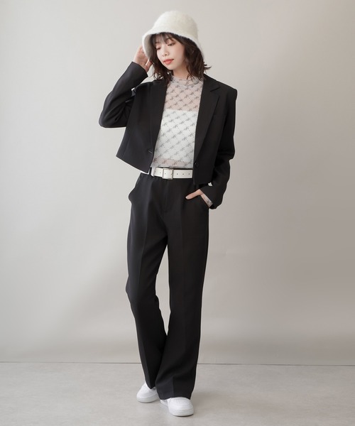 SPINNS（スピンズ）の「アンゴラバケットハット（ハット・レディース・ホワイト/ブラック/ブルー/ピンク・ONESIZE）」の7枚目の写真