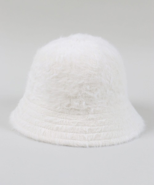 SPINNS（スピンズ）の「アンゴラバケットハット（ハット・レディース・ホワイト/ブラック/ブルー/ピンク・ONESIZE）」の13枚目の写真