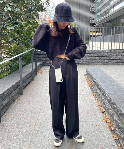 SPINNS（スピンズ）の「アンゴラバケットハット（ハット・レディース・ホワイト/ブラック/ブルー/ピンク・ONESIZE）」の18枚目の写真