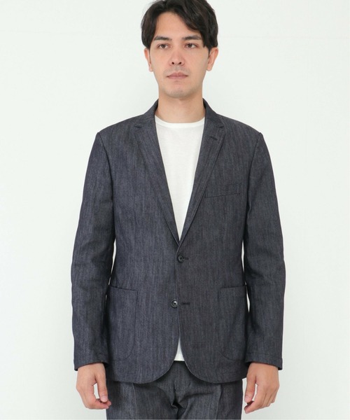 IKKA LOUNGE(イッカラウンジ)の「【セットアップ対応】デニムライクテーラードジャケット(テーラードジャケット・メンズ・ブラック/ネイビー・S/M/XL/L)」の13枚目の写真