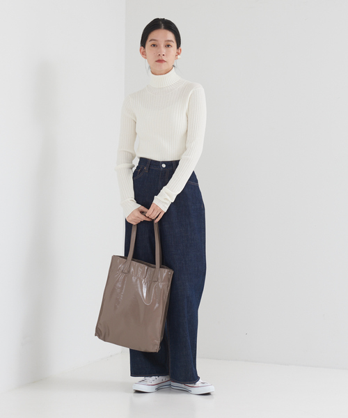 collex（コレックス）の「タートルリブプルオーバー（ニット/セーター・レディース・ネイビー/ホワイト/グレー/ブラック・フリー）」の6枚目の写真