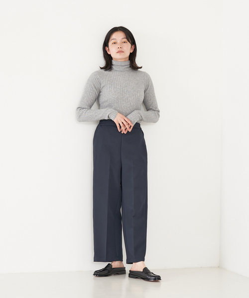 collex（コレックス）の「タートルリブプルオーバー（ニット/セーター・レディース・ネイビー/ホワイト/グレー/ブラック・フリー）」の7枚目の写真