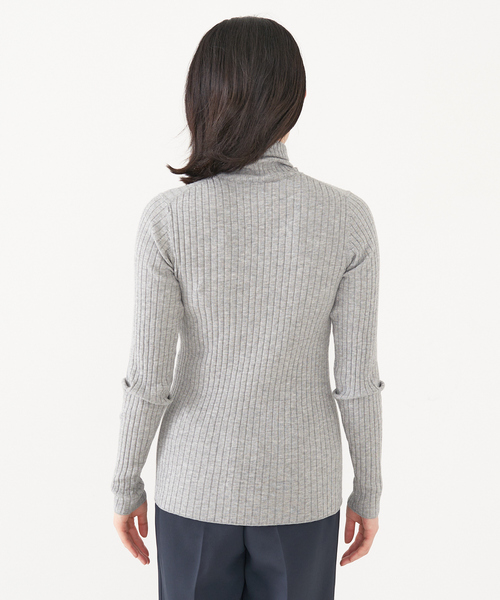 collex（コレックス）の「タートルリブプルオーバー（ニット/セーター・レディース・ネイビー/ホワイト/グレー/ブラック・フリー）」の15枚目の写真