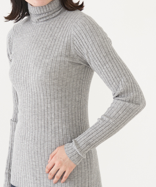 collex（コレックス）の「タートルリブプルオーバー（ニット/セーター・レディース・ネイビー/ホワイト/グレー/ブラック・フリー）」の17枚目の写真