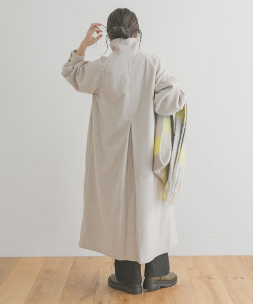 ITEMS URBANRESEARCH(アイテムズ アーバンリサーチ)の「スタンドカラーコート(ステンカラーコート・レディース・ライトベージュ/ブラウン/ブラック・FREE)」の5枚目の写真