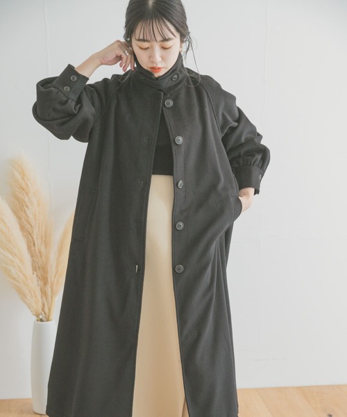 ITEMS URBANRESEARCH(アイテムズ アーバンリサーチ)の「スタンドカラーコート(ステンカラーコート・レディース・ライトベージュ/ブラウン/ブラック・FREE)」の18枚目の写真