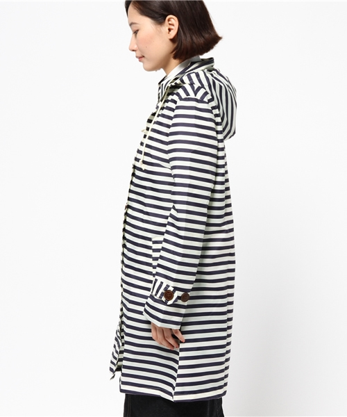 LBC（エルビーシー）の「レインコート ボーダー              （レインコート/ポンチョ・レディース・ブラック/ネイビー・ONE SIZE）」の4枚目の写真