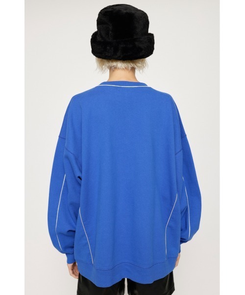 【SLY】2WAY カラー ブロッキング パイピング ツーウェイ スウェット SLY（スライ）の「BI COLOR STITCH SW TOPS バイ カラー ステッチ