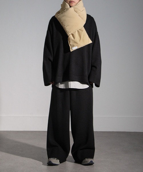 NILWAY（ニルウェイ）の「中綿ボリュームナイロンマフラー（マフラー・メンズ・ブラック/ベージュ/カーキ・FREE）」の8枚目の写真