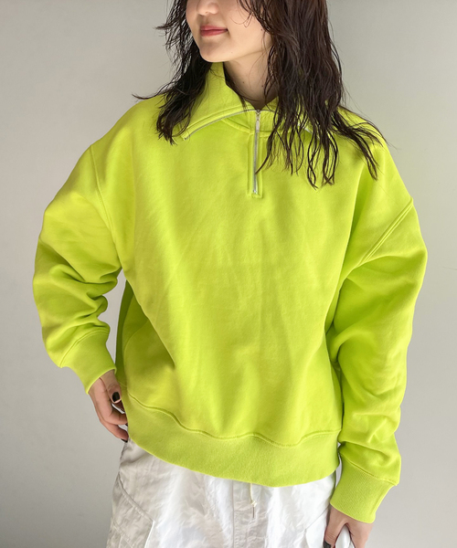 JOINT WORKS(ジョイントワークス)の「TCハーフジップ プルオーバースウェット(スウェット・レディース・グレー/ブラック/モスグリーン・FREE)」の1枚目の写真