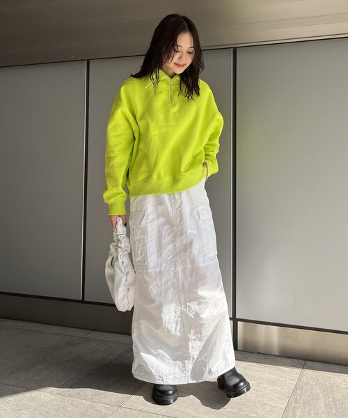 JOINT WORKS(ジョイントワークス)の「TCハーフジップ プルオーバースウェット(スウェット・レディース・グレー/ブラック/モスグリーン・FREE)」の9枚目の写真