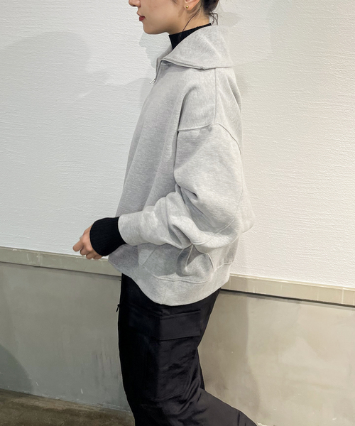 JOINT WORKS(ジョイントワークス)の「TCハーフジップ プルオーバースウェット(スウェット・レディース・グレー/ブラック/モスグリーン・FREE)」の19枚目の写真