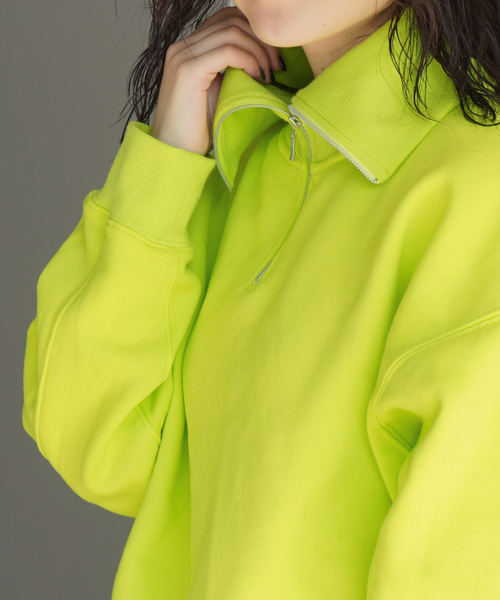 JOINT WORKS(ジョイントワークス)の「TCハーフジップ プルオーバースウェット(スウェット・レディース・グレー/ブラック/モスグリーン・FREE)」の15枚目の写真