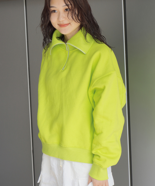 JOINT WORKS(ジョイントワークス)の「TCハーフジップ プルオーバースウェット(スウェット・レディース・グレー/ブラック/モスグリーン・FREE)」の20枚目の写真