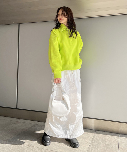 JOINT WORKS(ジョイントワークス)の「TCハーフジップ プルオーバースウェット(スウェット・レディース・グレー/ブラック/モスグリーン・FREE)」の7枚目の写真