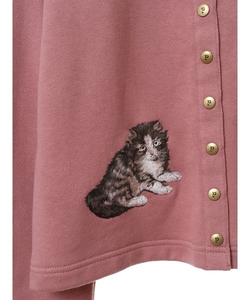 PINK HOUSE(ピンクハウス)の「キティーズ・ブラザーズ刺繍スウェットカーディガン(カーディガン/ボレロ・レディース・キナリ/グリーン/ピンク・LARGE/MEDIUM)」の6枚目の写真