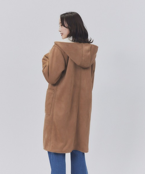 HONEYSUCKLE ROSE（ハニーサックルローズ）の「HONEYSUCKLE ROSE(ハニーサックルローズ)【レディース】フェイクムートンフードコート（その他アウター・レディース・グレー/ブラウン・L/M）」の5枚目の写真