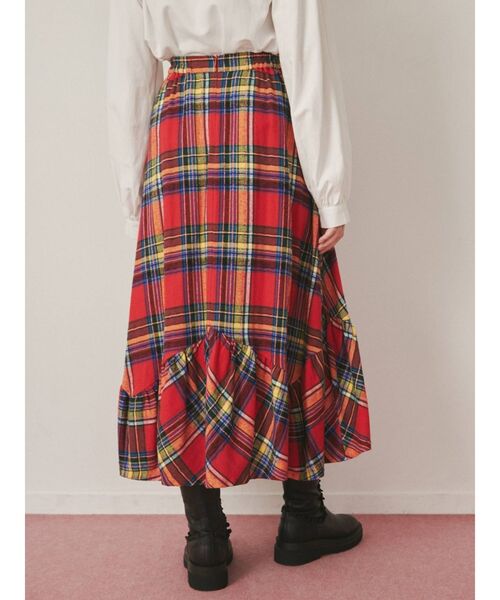 merry jenny(メリージェニー)の「チェックフリルフレアスカート(スカート・レディース・レッド/グリーン・FREE)」の10枚目の写真