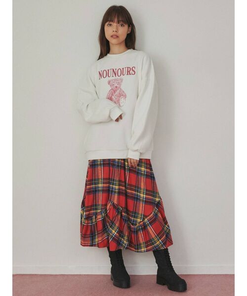 merry jenny(メリージェニー)の「チェックフリルフレアスカート(スカート・レディース・レッド/グリーン・FREE)」の15枚目の写真