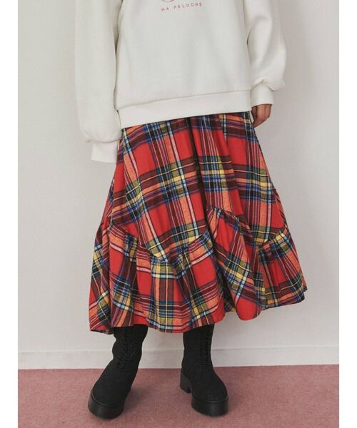 merry jenny(メリージェニー)の「チェックフリルフレアスカート(スカート・レディース・レッド/グリーン・FREE)」の16枚目の写真