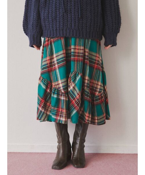 merry jenny(メリージェニー)の「チェックフリルフレアスカート(スカート・レディース・レッド/グリーン・FREE)」の20枚目の写真