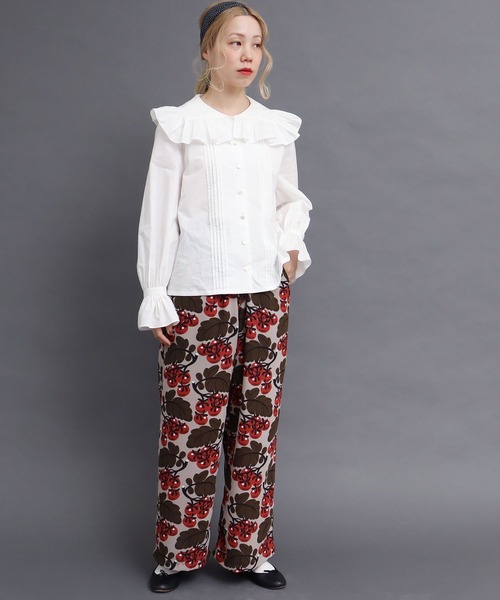 peu pres(プープレ)の「●ミニトマトプリント パンツ(その他パンツ・レディース・レッド/イエロー・FREE)」の5枚目の写真