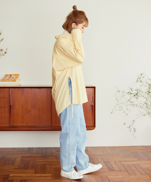 B.C STOCK(ベーセーストック)の「サイドオープンシャツ*(シャツ/ブラウス・レディース・ホワイト/グリーン/ブルー系その他/イエロー・FREE)」の22枚目の写真