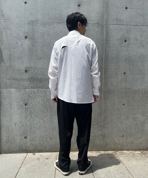 sulvam(サルバム)の「【sulvam / サルバム】Slash stand collar shirts / スラッシュスタンドカラーシャツ(シャツ/ブラウス・メンズ・ホワイト・MEDIUM)」の5枚目の写真