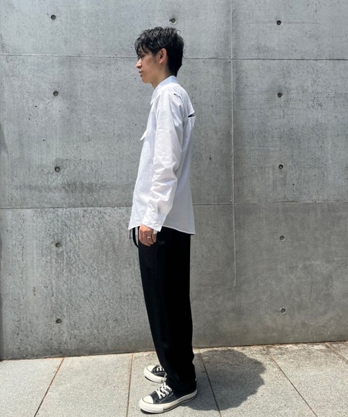 sulvam(サルバム)の「【sulvam / サルバム】Slash stand collar shirts / スラッシュスタンドカラーシャツ(シャツ/ブラウス・メンズ・ホワイト・MEDIUM)」の6枚目の写真