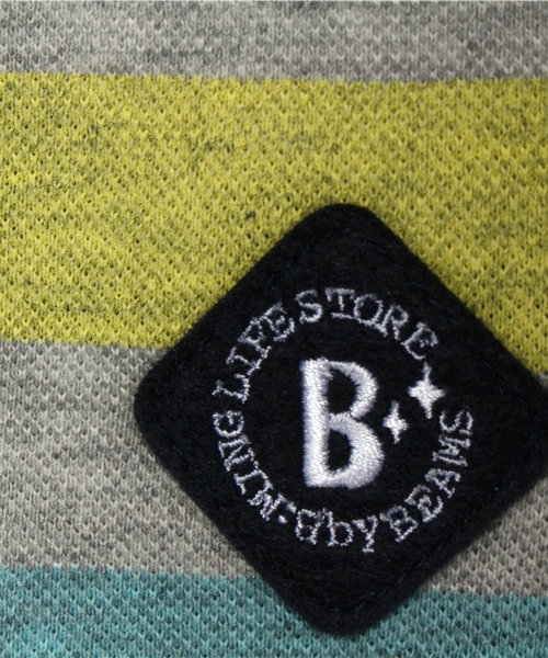 B:MING by BEAMS（ビーミングバイビームス）の「ビーミング by ビームス / マルチボーダー カノコポロ（ポロシャツ・キッズ・ホワイト/グレー・100/110/120/130/80/90）」の12枚目の写真