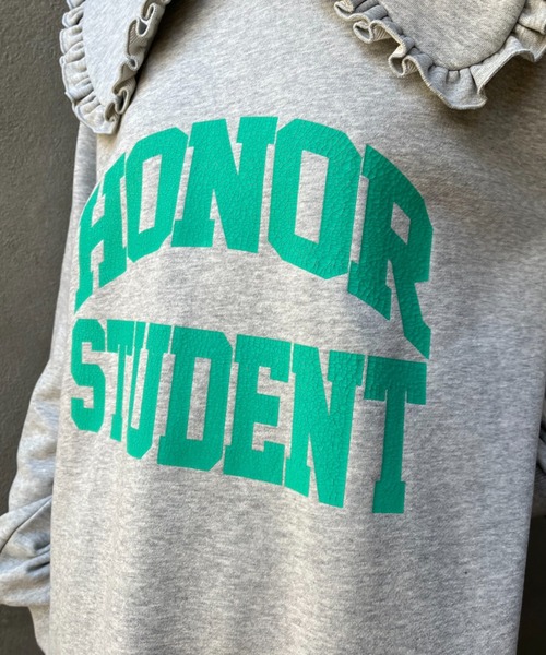 CIAOPANIC(チャオパニック)の「ビッグカラーロゴスウェットワンピース(ワンピース・レディース・グレー/グリーン/ベージュ・FREE)」の16枚目の写真