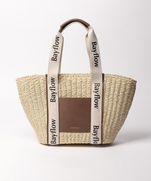 BAYFLOW（ベイフロー）の「ロゴテープPPトート（WEB限定）（トートバッグ・レディース・ライトブラウン/ナチュラル・FREE）」の3枚目の写真