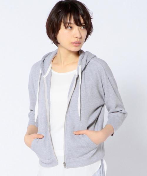 Another Edition(アナザーエディション)の「ワッフルパーカー/AEBC WAFFLE PK(パーカー・レディース・ホワイト/グレー・フリー)」の2枚目の写真