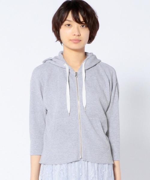 Another Edition(アナザーエディション)の「ワッフルパーカー/AEBC WAFFLE PK(パーカー・レディース・ホワイト/グレー・フリー)」の11枚目の写真