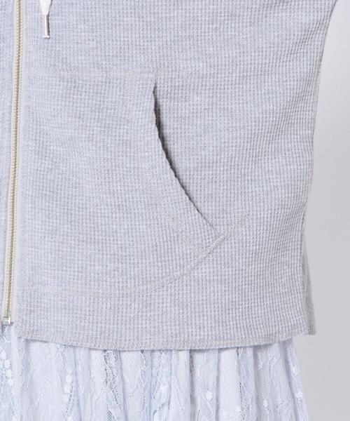 Another Edition(アナザーエディション)の「ワッフルパーカー/AEBC WAFFLE PK(パーカー・レディース・ホワイト/グレー・フリー)」の7枚目の写真