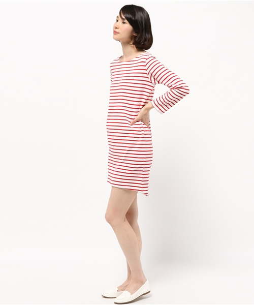 OUTLET（アウトレット）の「【BLOOM&BRANCH】SOSOバスクボーダーOP（ワンピース・レディース・レッド・0/1）」の5枚目の写真