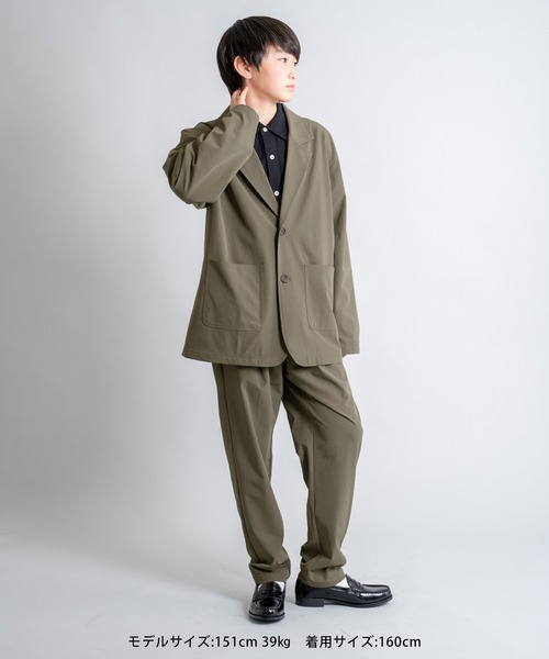 GLAZOS（グラソス）の「[テーパード]ナイロンストレッチ・イージースラックス【セットアップ対応】（スラックス・キッズ・チャコールグレー/カーキ・170cm/160cm/140cm/150cm）」の19枚目の写真