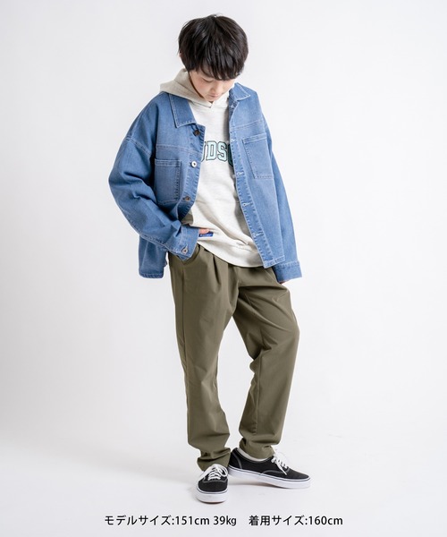 GLAZOS（グラソス）の「[テーパード]ナイロンストレッチ・イージースラックス【セットアップ対応】（スラックス・キッズ・チャコールグレー/カーキ・170cm/160cm/140cm/150cm）」の15枚目の写真