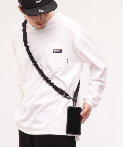 MANASTASH(マナスタッシュ)の「MANASTASH/マナスタッシュ EXTRAMILE INFINITY STRAP エクストラマイルインフィニティ―ストラップ(スマホグッズ・メンズ・ブラック・F)」の4枚目の写真