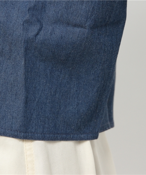mystic（ミスティック）の「ショート丈デニムシャツ（シャツ/ブラウス・レディース・ブルー/ネイビー/オフホワイト・ﾌﾘ-）」の10枚目の写真