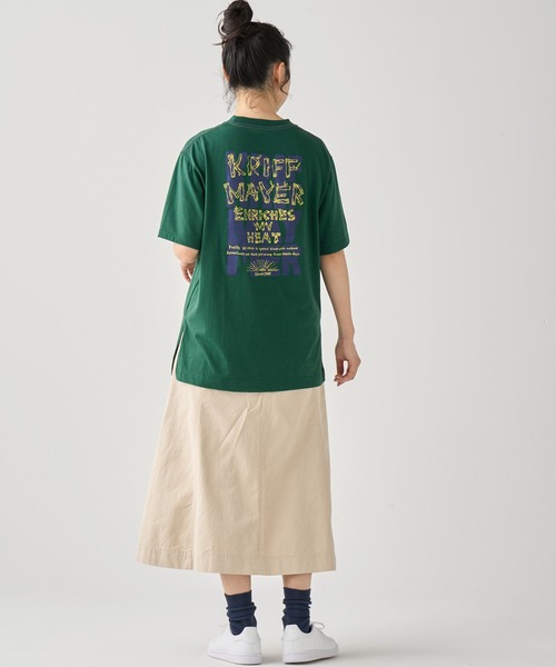 KRIFF MAYER Lady's Collection(クリフメイヤーレディースコレクション)の「リサイクル天竺チュニックT(Tシャツ/カットソー・レディース・グリーン/ブラック/オフホワイト・MEDIUM/LARGE)」の7枚目の写真