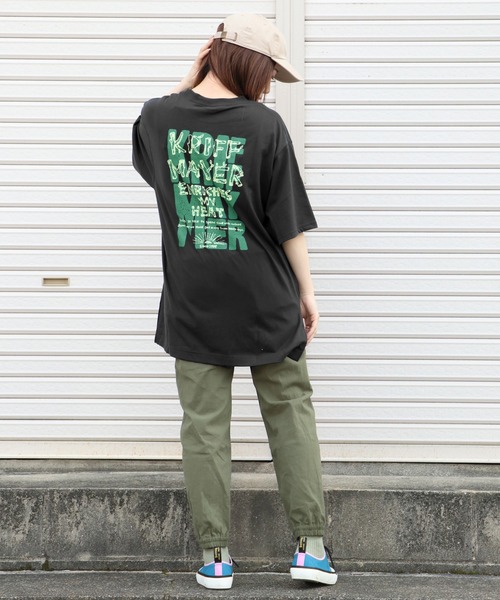 KRIFF MAYER Lady's Collection(クリフメイヤーレディースコレクション)の「リサイクル天竺チュニックT(Tシャツ/カットソー・レディース・グリーン/ブラック/オフホワイト・MEDIUM/LARGE)」の12枚目の写真