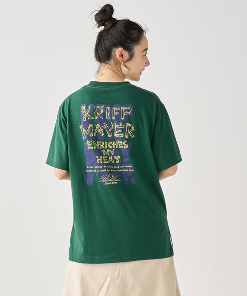 KRIFF MAYER Lady's Collection(クリフメイヤーレディースコレクション)の「リサイクル天竺チュニックT(Tシャツ/カットソー・レディース・グリーン/ブラック/オフホワイト・MEDIUM/LARGE)」の4枚目の写真